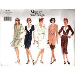 Vogue 1623 Misses 8 to 12 Dress, Top, and Skirt Vintage Uncut Sewing Pattern
